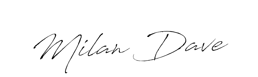 Create a beautiful signature design for name Milan Dave. With this signature (Antro_Vectra) fonts, you can make a handwritten signature for free. Milan Dave signature style 6 images and pictures png