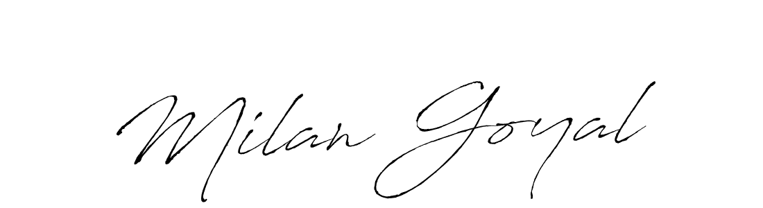 Make a beautiful signature design for name Milan Goyal. Use this online signature maker to create a handwritten signature for free. Milan Goyal signature style 6 images and pictures png