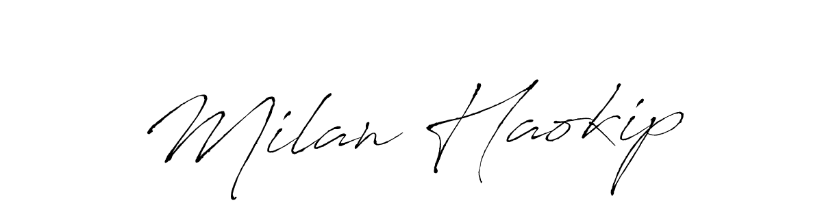 Milan Haokip stylish signature style. Best Handwritten Sign (Antro_Vectra) for my name. Handwritten Signature Collection Ideas for my name Milan Haokip. Milan Haokip signature style 6 images and pictures png