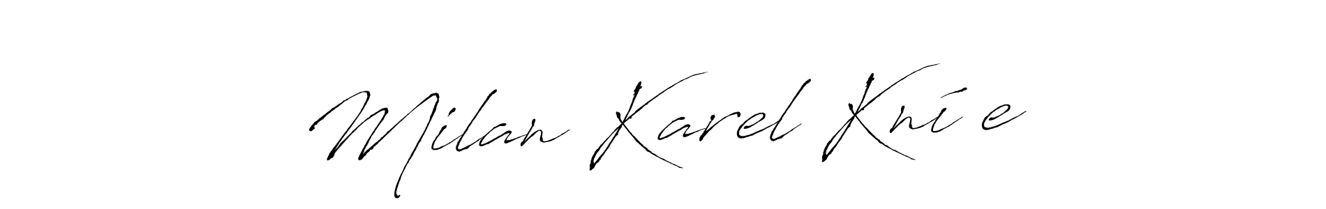 The best way (Antro_Vectra) to make a short signature is to pick only two or three words in your name. The name Milan Karel Kníže include a total of six letters. For converting this name. Milan Karel Kníže signature style 6 images and pictures png