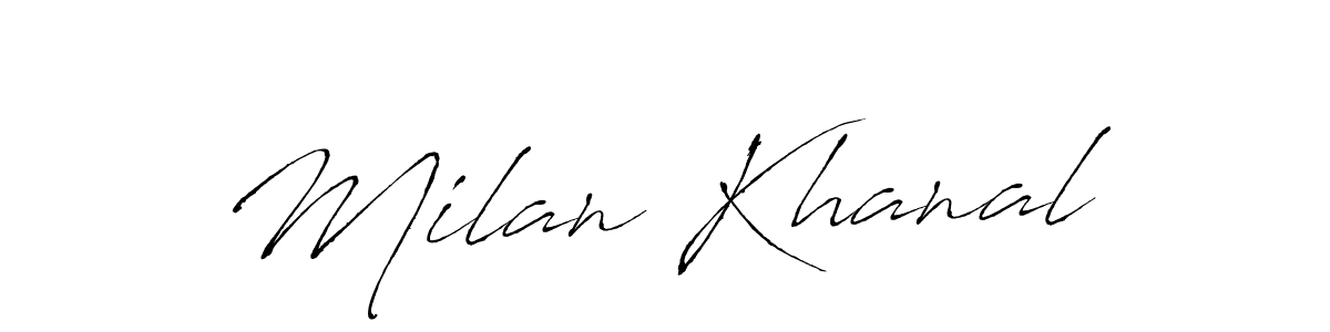 if you are searching for the best signature style for your name Milan Khanal. so please give up your signature search. here we have designed multiple signature styles  using Antro_Vectra. Milan Khanal signature style 6 images and pictures png