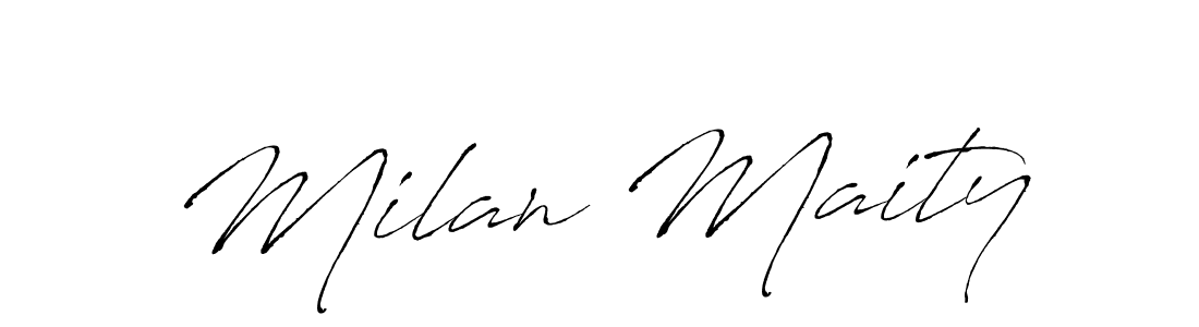 You should practise on your own different ways (Antro_Vectra) to write your name (Milan Maity) in signature. don't let someone else do it for you. Milan Maity signature style 6 images and pictures png