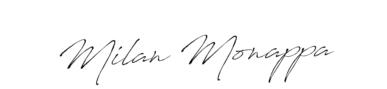 This is the best signature style for the Milan Monappa name. Also you like these signature font (Antro_Vectra). Mix name signature. Milan Monappa signature style 6 images and pictures png