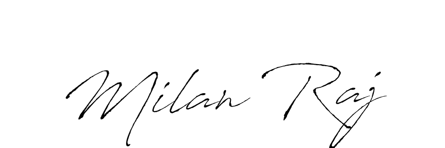 Create a beautiful signature design for name Milan Raj. With this signature (Antro_Vectra) fonts, you can make a handwritten signature for free. Milan Raj signature style 6 images and pictures png