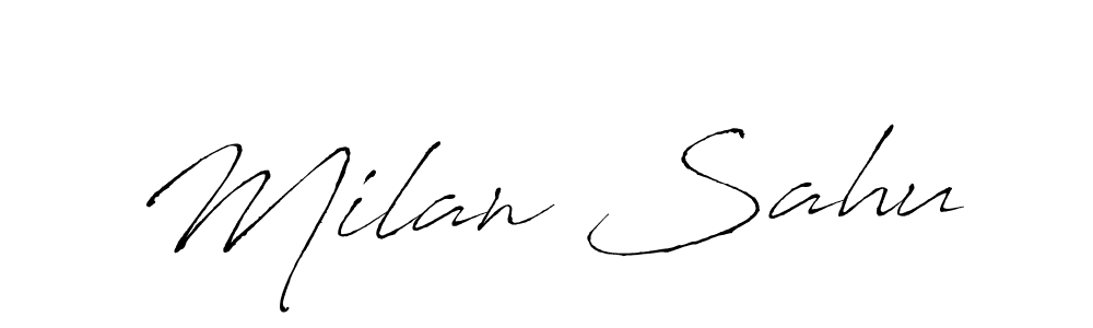 Also You can easily find your signature by using the search form. We will create Milan Sahu name handwritten signature images for you free of cost using Antro_Vectra sign style. Milan Sahu signature style 6 images and pictures png