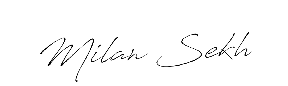 The best way (Antro_Vectra) to make a short signature is to pick only two or three words in your name. The name Milan Sekh include a total of six letters. For converting this name. Milan Sekh signature style 6 images and pictures png