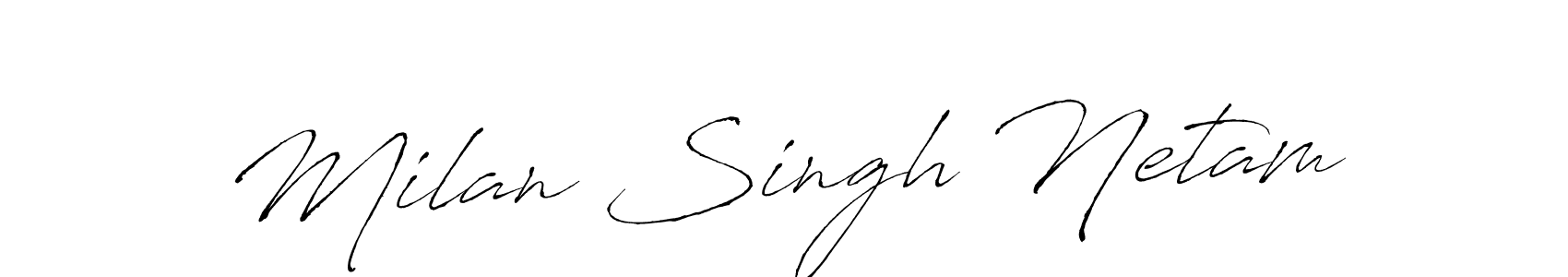 How to make Milan Singh Netam signature? Antro_Vectra is a professional autograph style. Create handwritten signature for Milan Singh Netam name. Milan Singh Netam signature style 6 images and pictures png