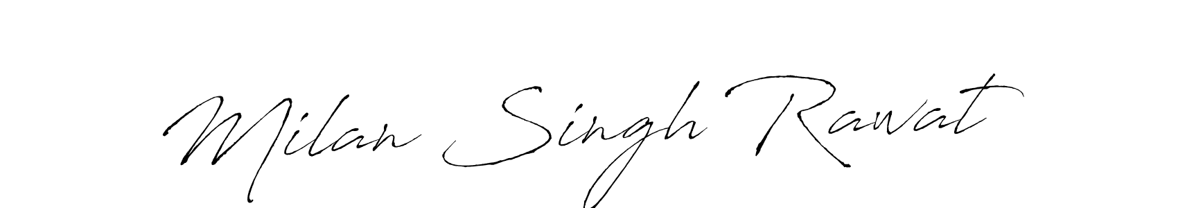 How to make Milan Singh Rawat name signature. Use Antro_Vectra style for creating short signs online. This is the latest handwritten sign. Milan Singh Rawat signature style 6 images and pictures png