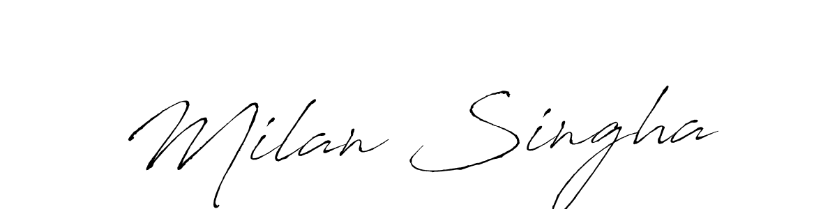 Use a signature maker to create a handwritten signature online. With this signature software, you can design (Antro_Vectra) your own signature for name Milan Singha. Milan Singha signature style 6 images and pictures png