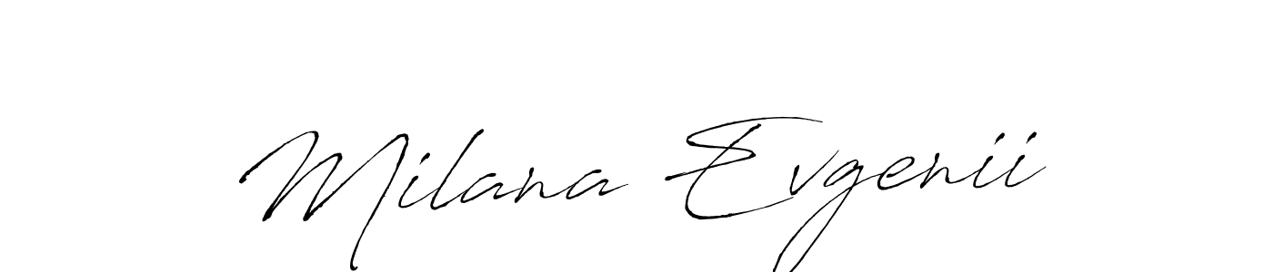 How to make Milana Evgenii signature? Antro_Vectra is a professional autograph style. Create handwritten signature for Milana Evgenii name. Milana Evgenii signature style 6 images and pictures png