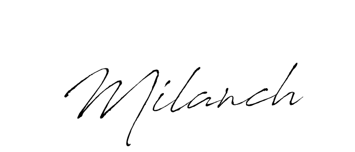 How to make Milanch signature? Antro_Vectra is a professional autograph style. Create handwritten signature for Milanch name. Milanch signature style 6 images and pictures png