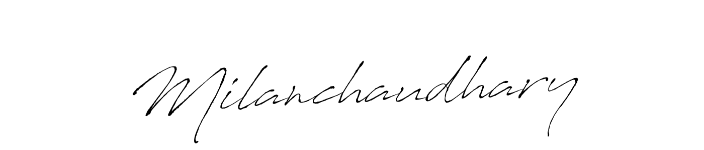 This is the best signature style for the Milanchaudhary name. Also you like these signature font (Antro_Vectra). Mix name signature. Milanchaudhary signature style 6 images and pictures png