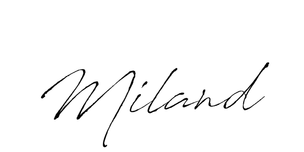 Also we have Miland name is the best signature style. Create professional handwritten signature collection using Antro_Vectra autograph style. Miland signature style 6 images and pictures png