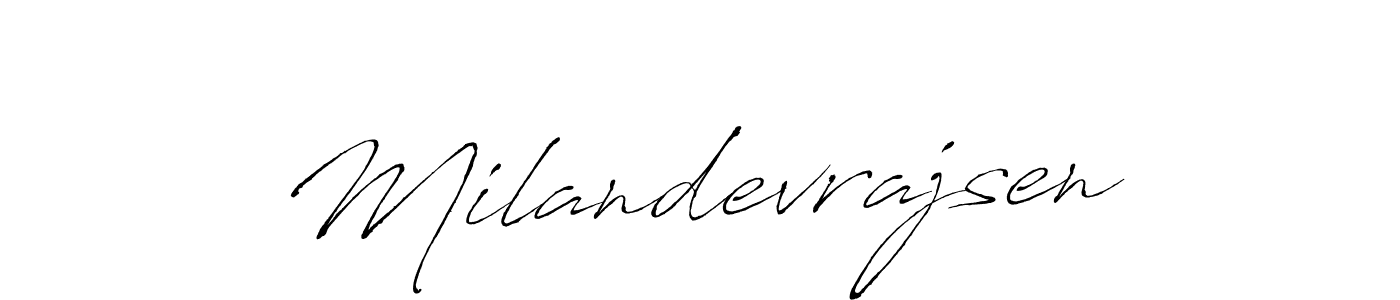 Similarly Antro_Vectra is the best handwritten signature design. Signature creator online .You can use it as an online autograph creator for name Milandevrajsen. Milandevrajsen signature style 6 images and pictures png