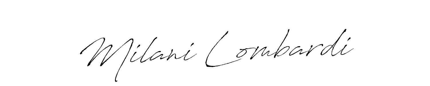 How to make Milani Lombardi signature? Antro_Vectra is a professional autograph style. Create handwritten signature for Milani Lombardi name. Milani Lombardi signature style 6 images and pictures png