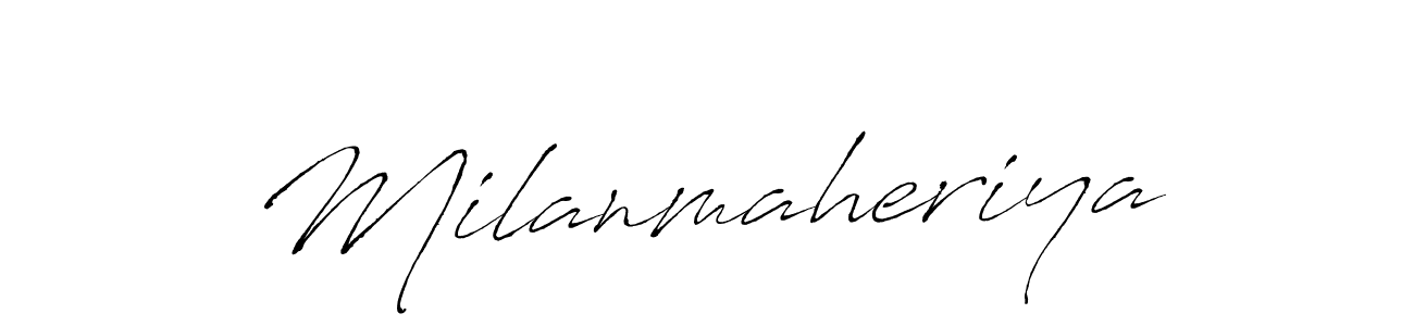 Antro_Vectra is a professional signature style that is perfect for those who want to add a touch of class to their signature. It is also a great choice for those who want to make their signature more unique. Get Milanmaheriya name to fancy signature for free. Milanmaheriya signature style 6 images and pictures png