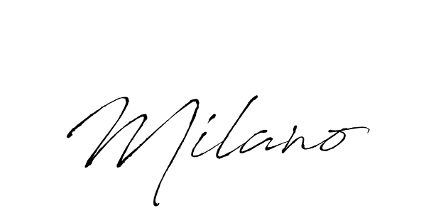 You should practise on your own different ways (Antro_Vectra) to write your name (Milano) in signature. don't let someone else do it for you. Milano signature style 6 images and pictures png