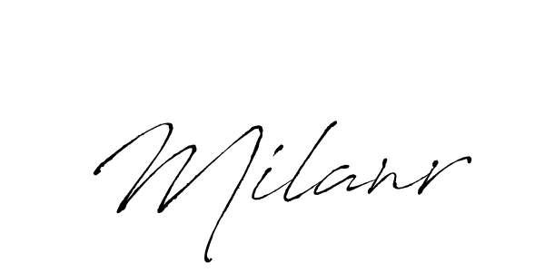 The best way (Antro_Vectra) to make a short signature is to pick only two or three words in your name. The name Milanr include a total of six letters. For converting this name. Milanr signature style 6 images and pictures png