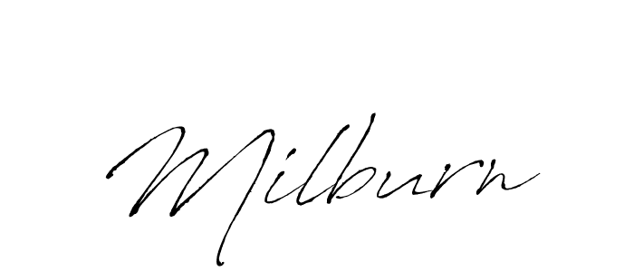 The best way (Antro_Vectra) to make a short signature is to pick only two or three words in your name. The name Milburn include a total of six letters. For converting this name. Milburn signature style 6 images and pictures png