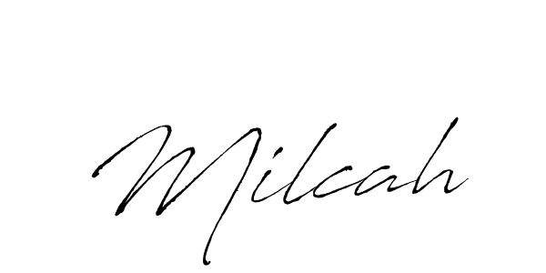 Design your own signature with our free online signature maker. With this signature software, you can create a handwritten (Antro_Vectra) signature for name Milcah. Milcah signature style 6 images and pictures png
