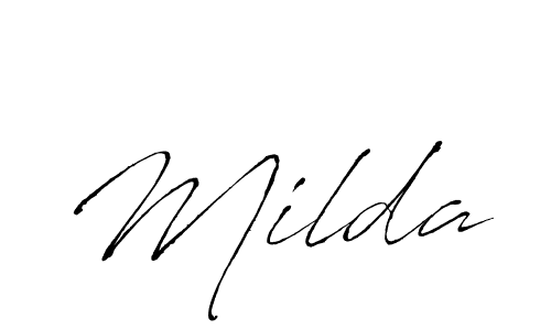 You should practise on your own different ways (Antro_Vectra) to write your name (Milda) in signature. don't let someone else do it for you. Milda signature style 6 images and pictures png