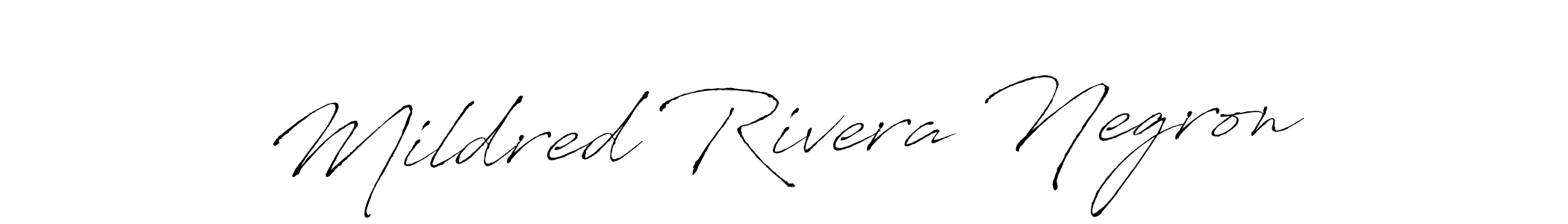 Similarly Antro_Vectra is the best handwritten signature design. Signature creator online .You can use it as an online autograph creator for name Mildred Rivera Negron. Mildred Rivera Negron signature style 6 images and pictures png