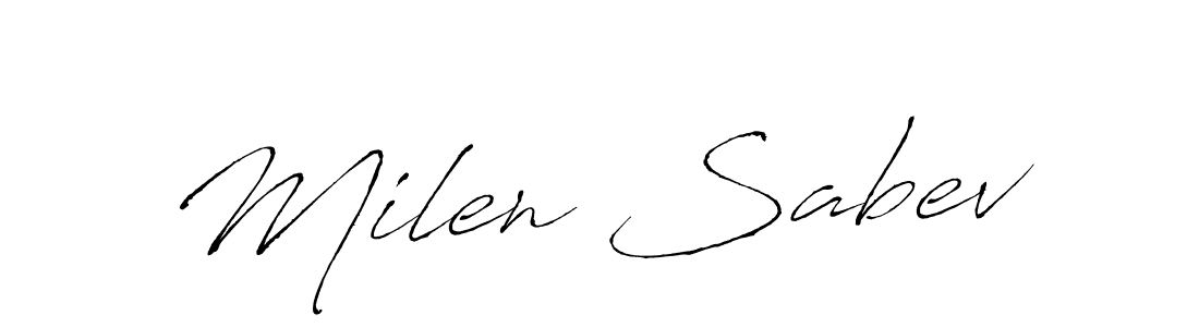 Antro_Vectra is a professional signature style that is perfect for those who want to add a touch of class to their signature. It is also a great choice for those who want to make their signature more unique. Get Milen Sabev name to fancy signature for free. Milen Sabev signature style 6 images and pictures png