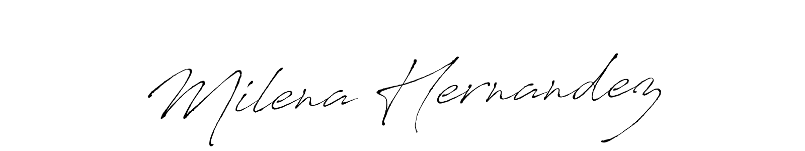 Design your own signature with our free online signature maker. With this signature software, you can create a handwritten (Antro_Vectra) signature for name Milena Hernandez. Milena Hernandez signature style 6 images and pictures png