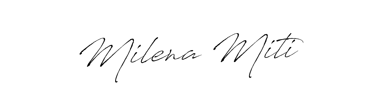 Use a signature maker to create a handwritten signature online. With this signature software, you can design (Antro_Vectra) your own signature for name Milena Mitić. Milena Mitić signature style 6 images and pictures png