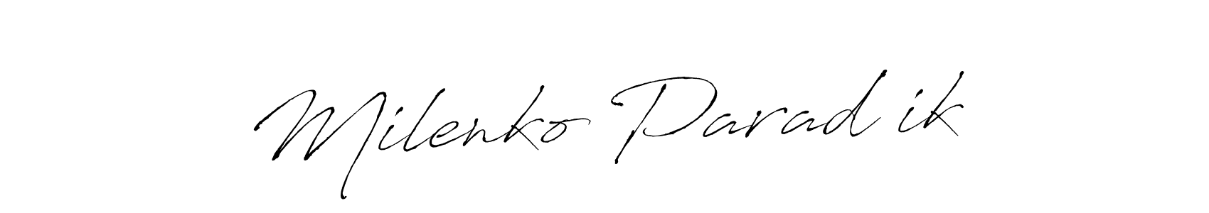 Use a signature maker to create a handwritten signature online. With this signature software, you can design (Antro_Vectra) your own signature for name Milenko Paradžik. Milenko Paradžik signature style 6 images and pictures png