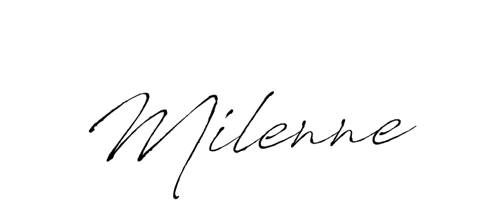 Similarly Antro_Vectra is the best handwritten signature design. Signature creator online .You can use it as an online autograph creator for name Milenne. Milenne signature style 6 images and pictures png