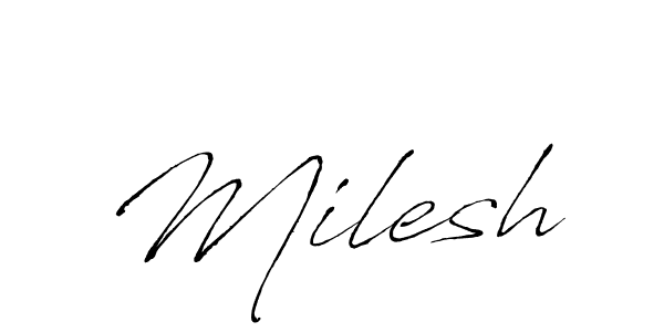 Milesh stylish signature style. Best Handwritten Sign (Antro_Vectra) for my name. Handwritten Signature Collection Ideas for my name Milesh. Milesh signature style 6 images and pictures png