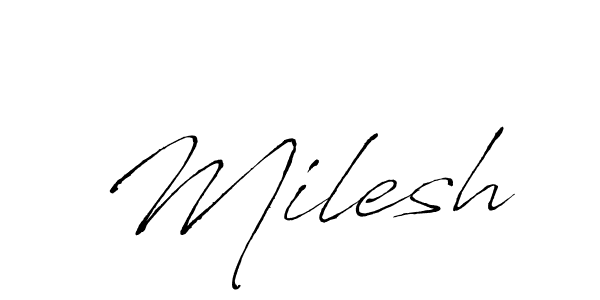 Milesh stylish signature style. Best Handwritten Sign (Antro_Vectra) for my name. Handwritten Signature Collection Ideas for my name Milesh. Milesh signature style 6 images and pictures png