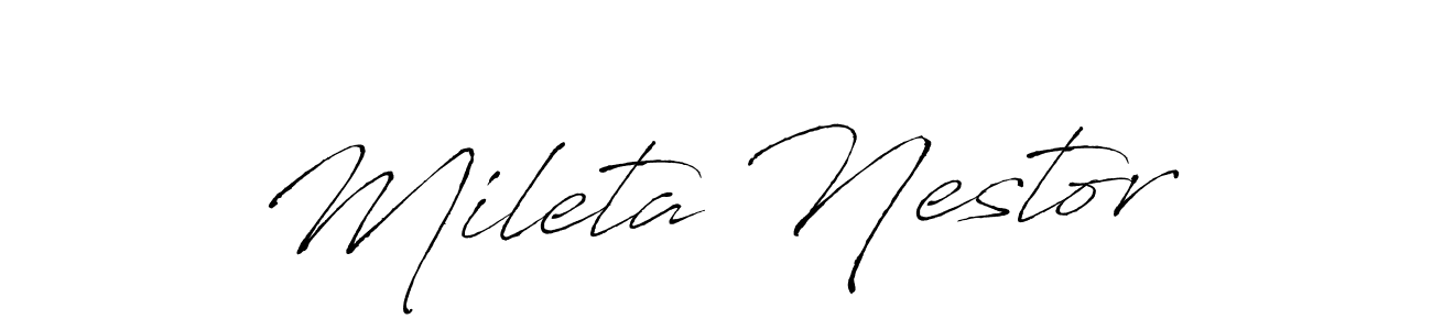 Make a short Mileta Nestor signature style. Manage your documents anywhere anytime using Antro_Vectra. Create and add eSignatures, submit forms, share and send files easily. Mileta Nestor signature style 6 images and pictures png