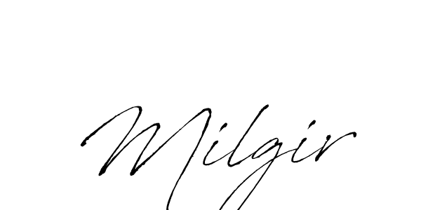 Use a signature maker to create a handwritten signature online. With this signature software, you can design (Antro_Vectra) your own signature for name Milgir. Milgir signature style 6 images and pictures png