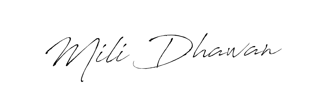 Make a beautiful signature design for name Mili Dhawan. Use this online signature maker to create a handwritten signature for free. Mili Dhawan signature style 6 images and pictures png