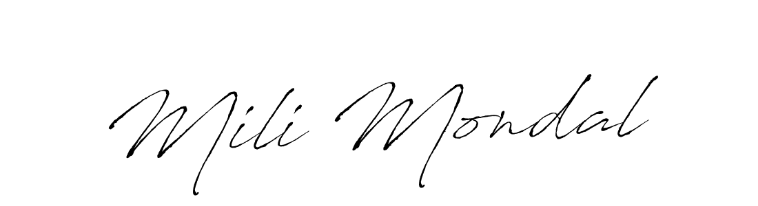 How to Draw Mili Mondal signature style? Antro_Vectra is a latest design signature styles for name Mili Mondal. Mili Mondal signature style 6 images and pictures png