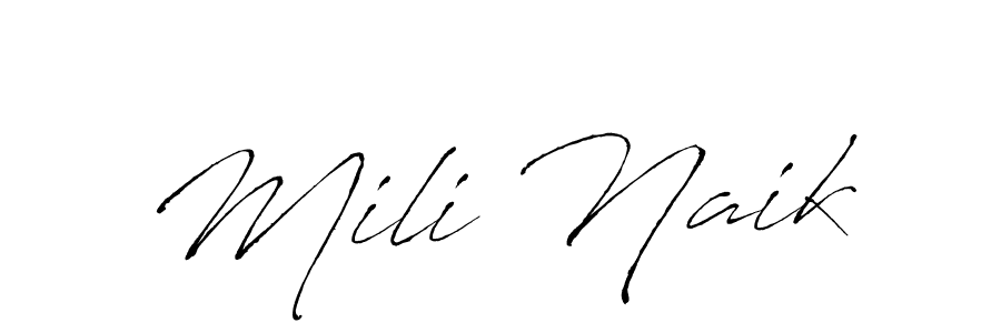 It looks lik you need a new signature style for name Mili Naik. Design unique handwritten (Antro_Vectra) signature with our free signature maker in just a few clicks. Mili Naik signature style 6 images and pictures png