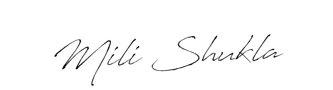 Also we have Mili Shukla name is the best signature style. Create professional handwritten signature collection using Antro_Vectra autograph style. Mili Shukla signature style 6 images and pictures png