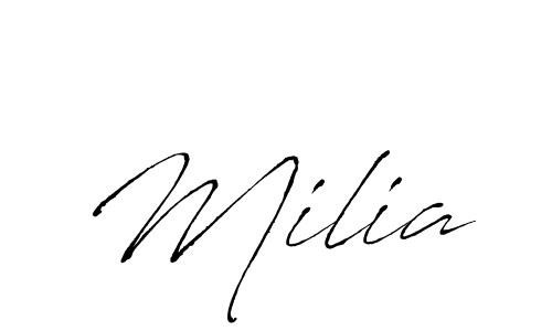 How to Draw Milia signature style? Antro_Vectra is a latest design signature styles for name Milia. Milia signature style 6 images and pictures png