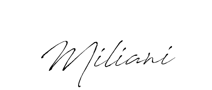 Best and Professional Signature Style for Miliani. Antro_Vectra Best Signature Style Collection. Miliani signature style 6 images and pictures png