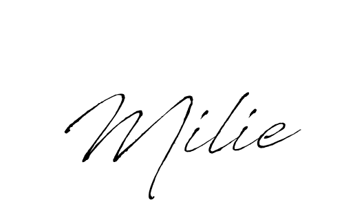 This is the best signature style for the Milie name. Also you like these signature font (Antro_Vectra). Mix name signature. Milie signature style 6 images and pictures png
