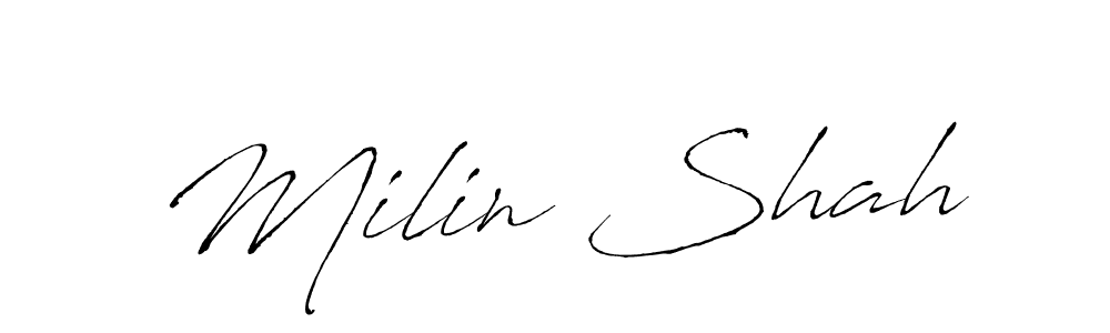You can use this online signature creator to create a handwritten signature for the name Milin Shah. This is the best online autograph maker. Milin Shah signature style 6 images and pictures png