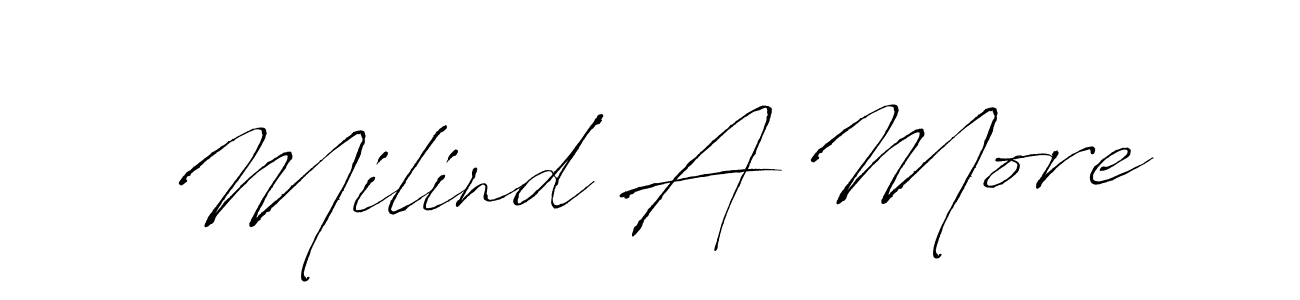 Antro_Vectra is a professional signature style that is perfect for those who want to add a touch of class to their signature. It is also a great choice for those who want to make their signature more unique. Get Milind A More name to fancy signature for free. Milind A More signature style 6 images and pictures png