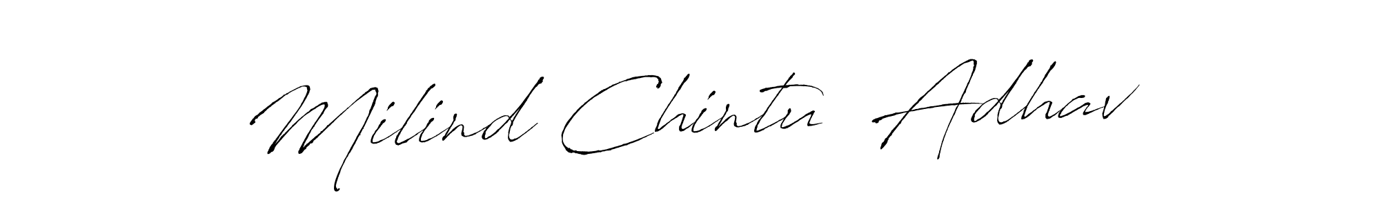 Also You can easily find your signature by using the search form. We will create Milind Chintu  Adhav name handwritten signature images for you free of cost using Antro_Vectra sign style. Milind Chintu  Adhav signature style 6 images and pictures png