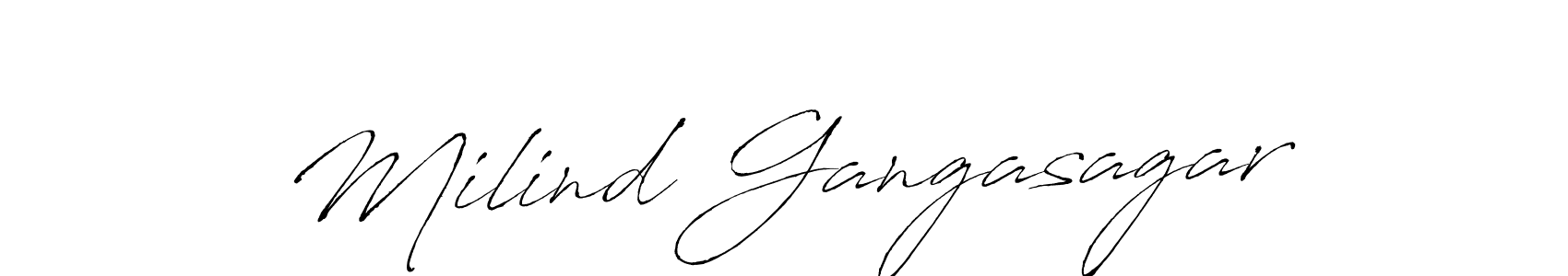 You can use this online signature creator to create a handwritten signature for the name Milind Gangasagar. This is the best online autograph maker. Milind Gangasagar signature style 6 images and pictures png