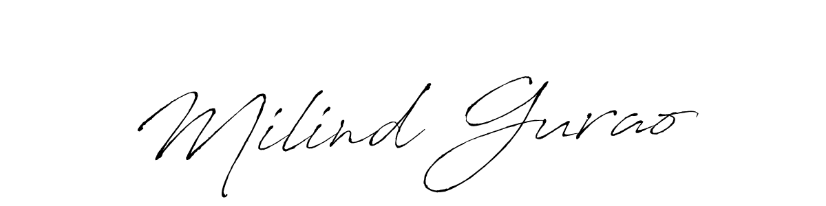 Antro_Vectra is a professional signature style that is perfect for those who want to add a touch of class to their signature. It is also a great choice for those who want to make their signature more unique. Get Milind Gurao name to fancy signature for free. Milind Gurao signature style 6 images and pictures png