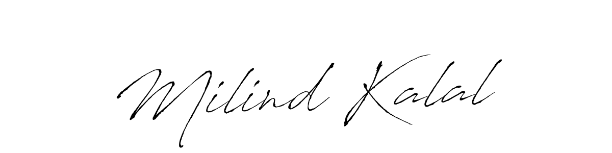 How to make Milind Kalal signature? Antro_Vectra is a professional autograph style. Create handwritten signature for Milind Kalal name. Milind Kalal signature style 6 images and pictures png