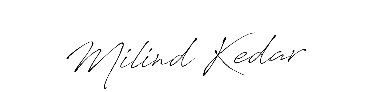 Create a beautiful signature design for name Milind Kedar. With this signature (Antro_Vectra) fonts, you can make a handwritten signature for free. Milind Kedar signature style 6 images and pictures png