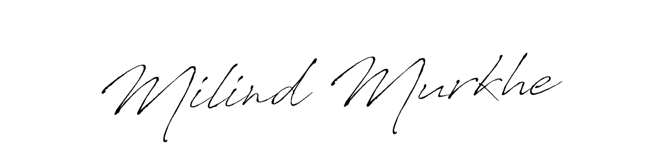 if you are searching for the best signature style for your name Milind Murkhe. so please give up your signature search. here we have designed multiple signature styles  using Antro_Vectra. Milind Murkhe signature style 6 images and pictures png